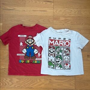 Old Navy Super Mario Kids Tees - Red and White